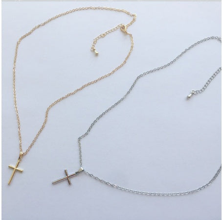 Minimalist Cross Chain Necklace