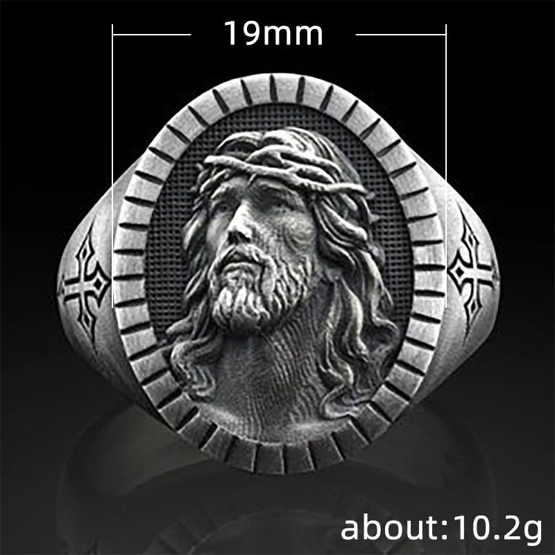 Men's Ancient Faith Jesus Silver Ring