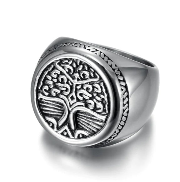 Asgard Crafted Celtic Tree of Life Circular Ring