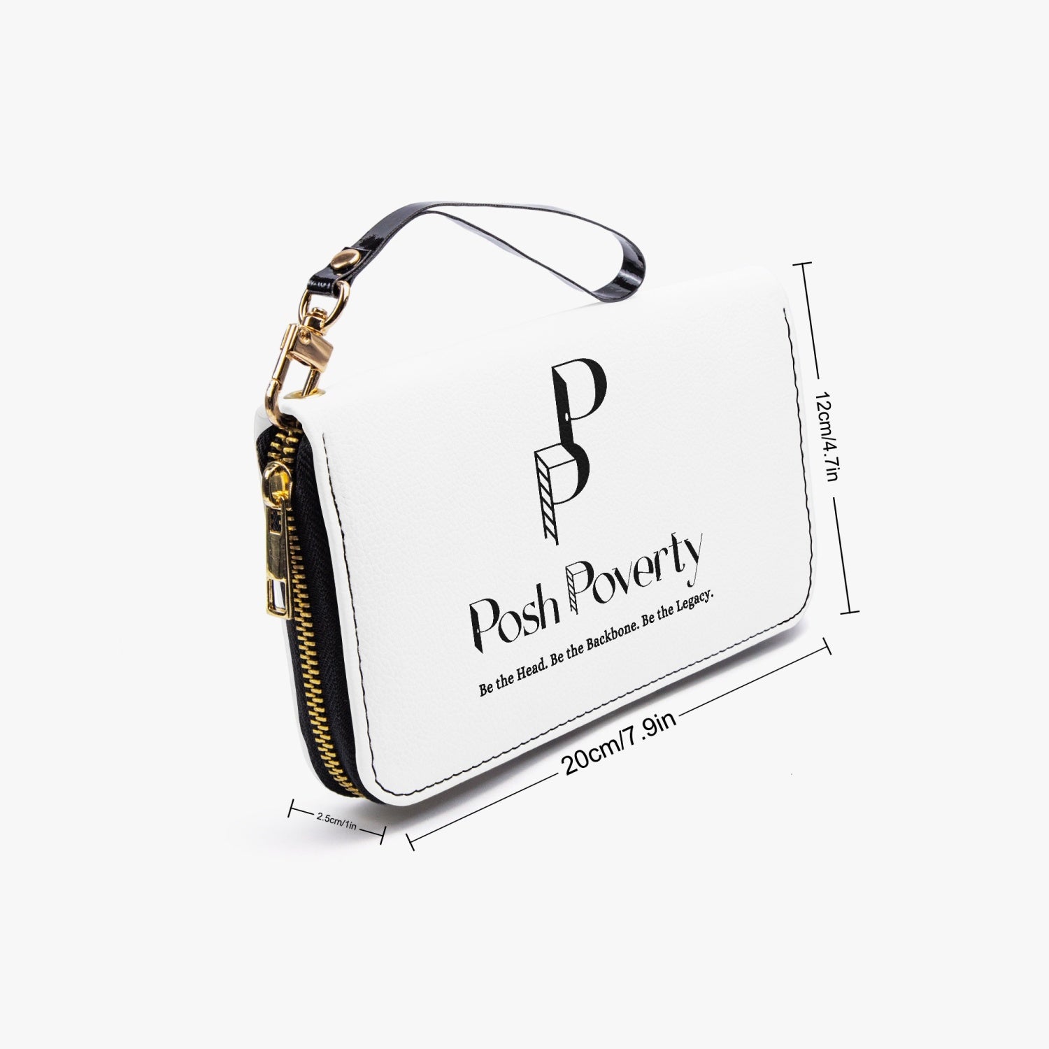 Posh Poverty Logo Long Wallet with Wrist Strap