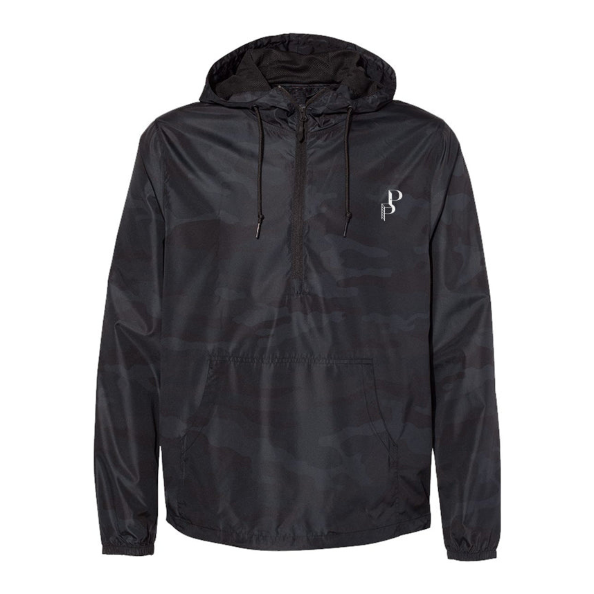 Posh Poverty Black Camo Pullover Windbreaker