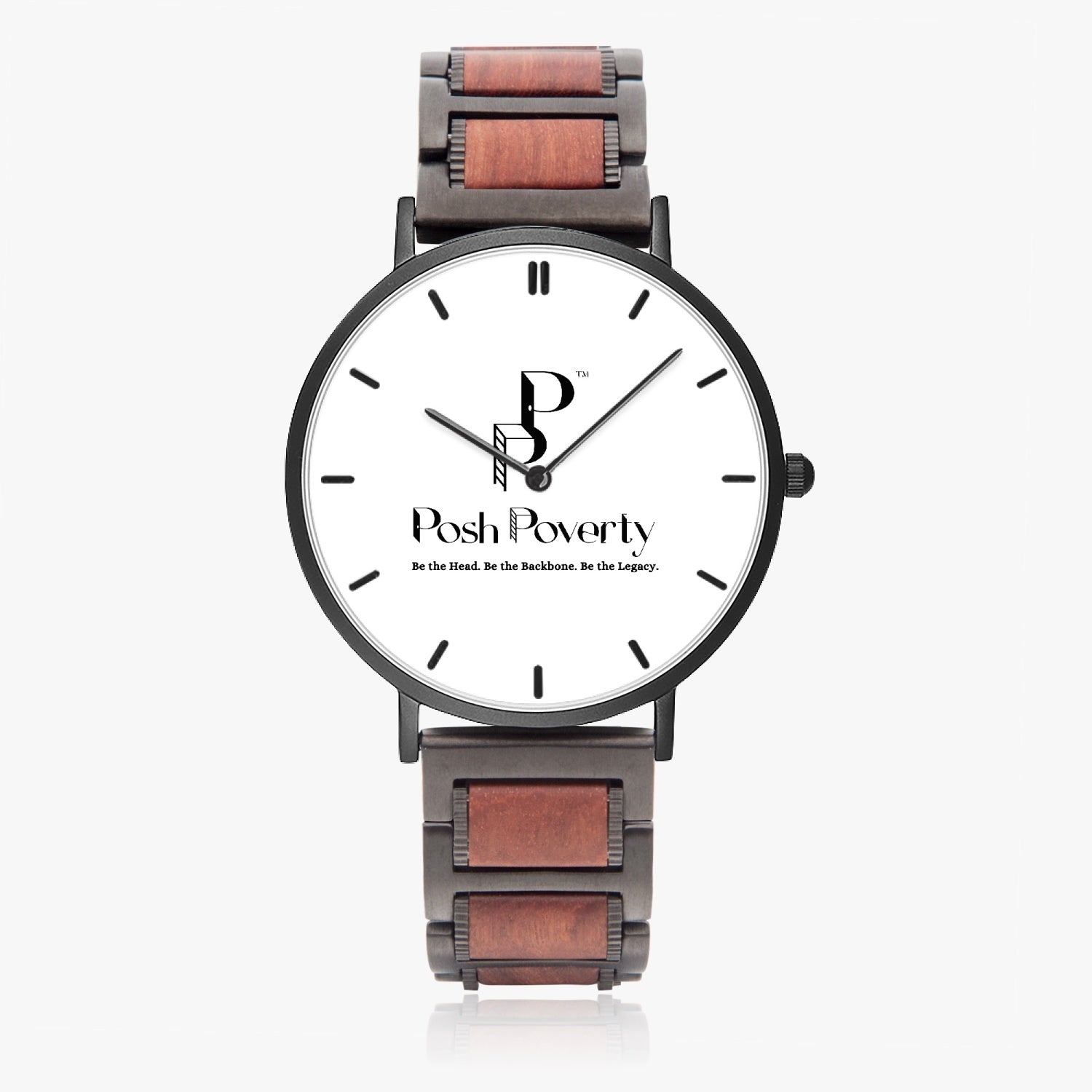 Posh Poverty New wooden Strap Quartz Watch - With Indicators