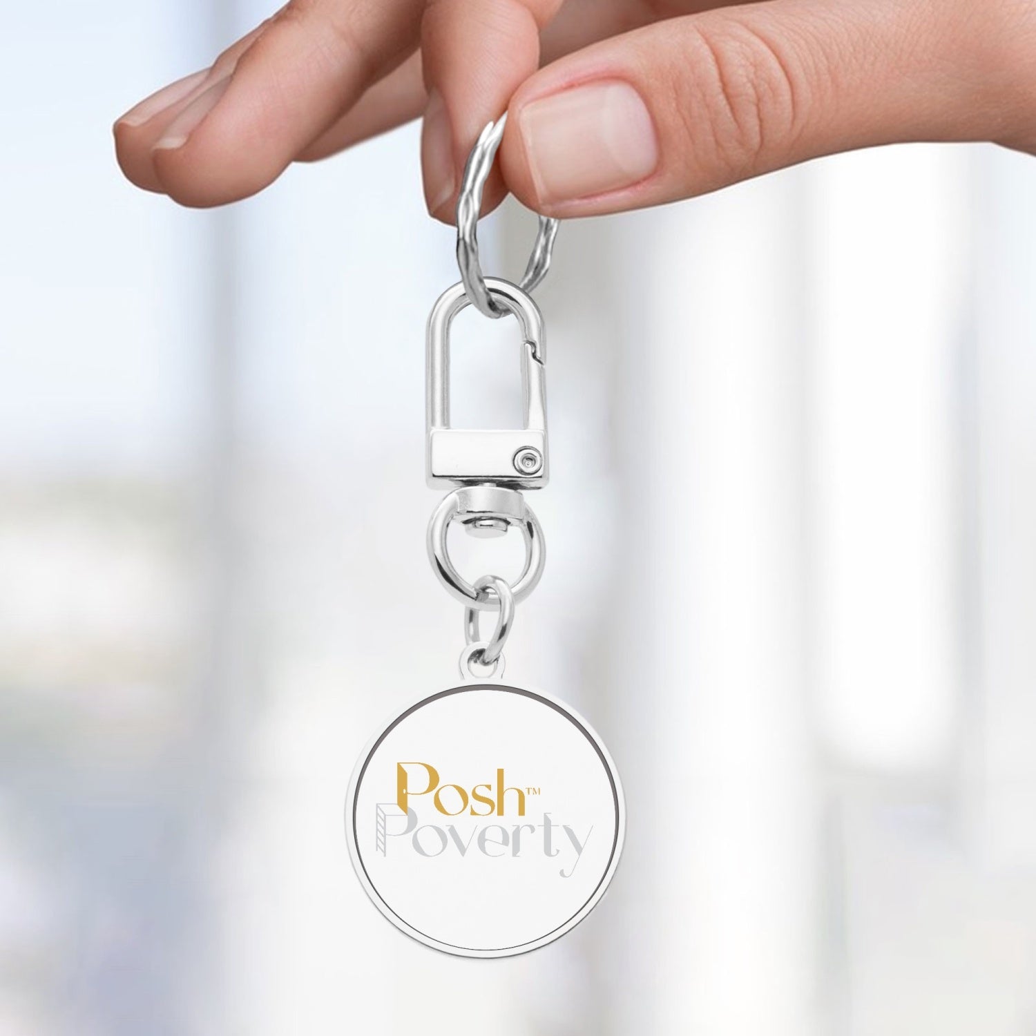 Posh Poverty Metal Keychain