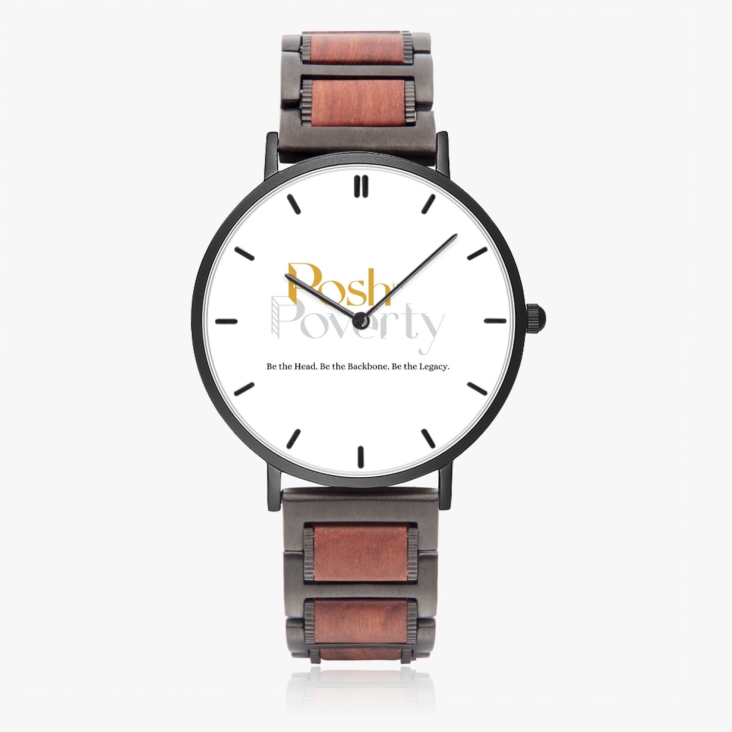 Posh Poverty New wooden Strap Quartz Watch - With Indicators