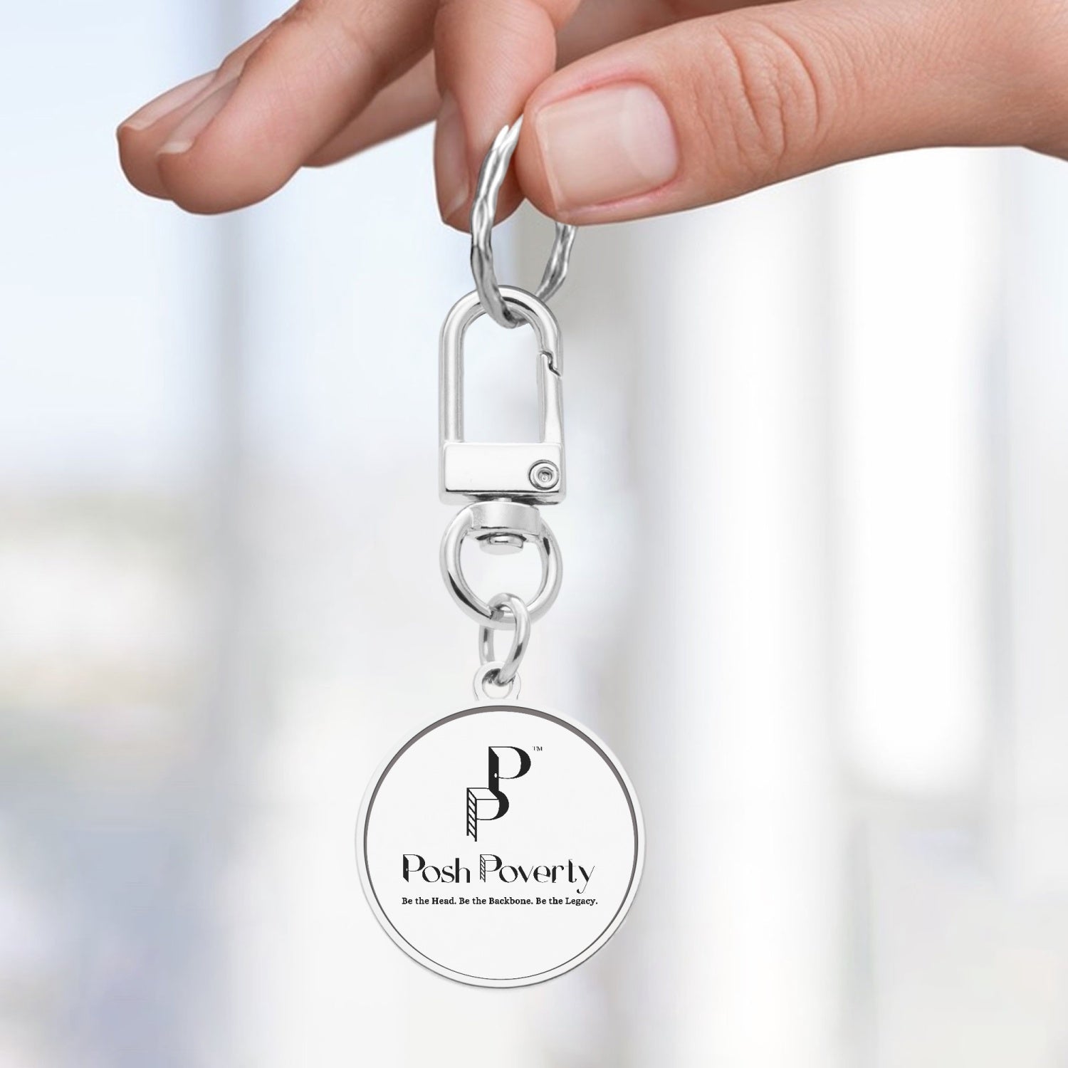 Posh Poverty Metal Keychain