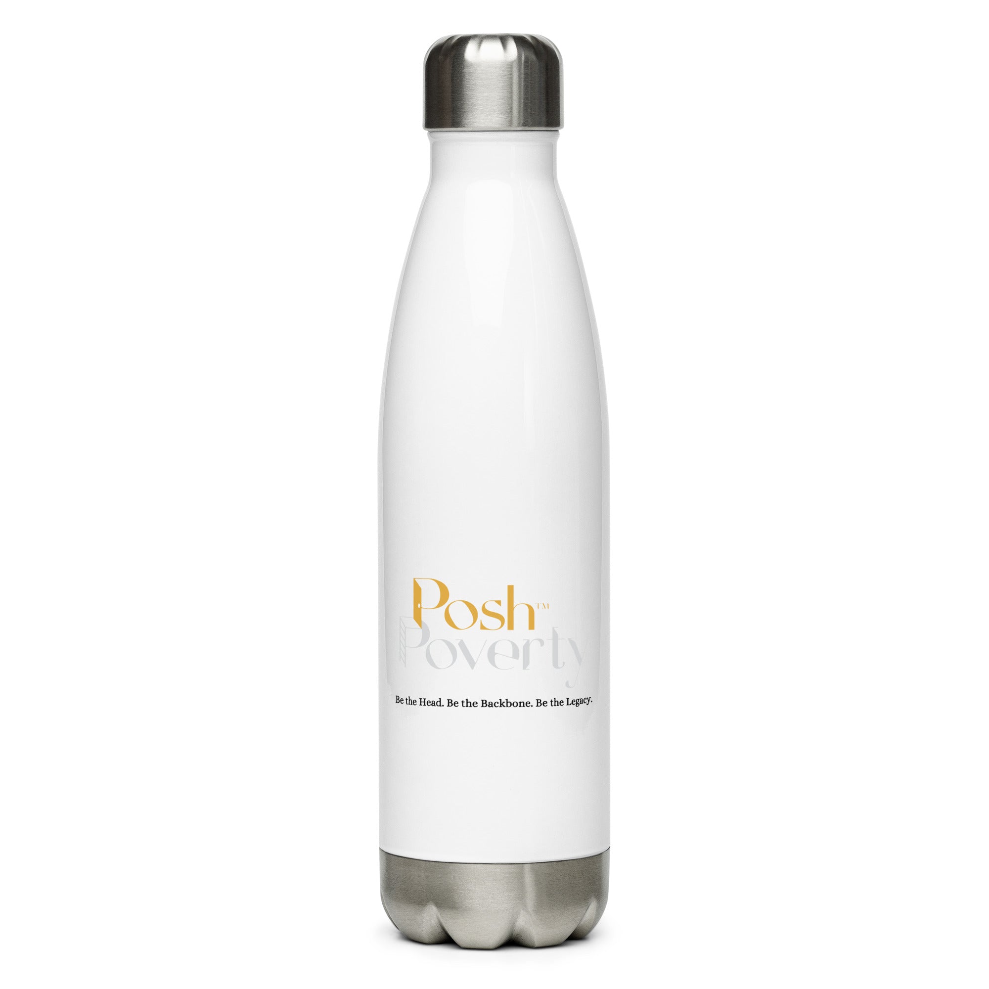 Posh Poverty Stainless Steel Water Bottle