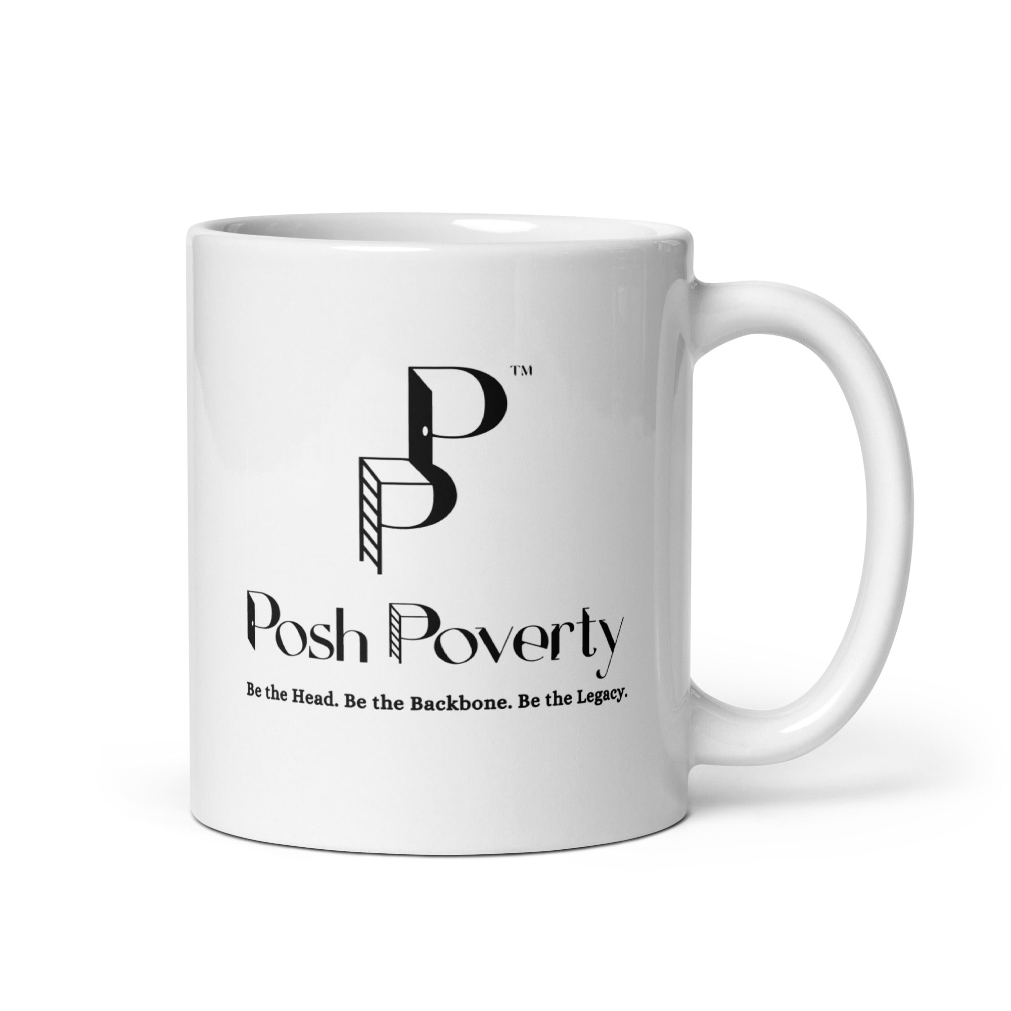 Posh Poverty White Glossy Mug