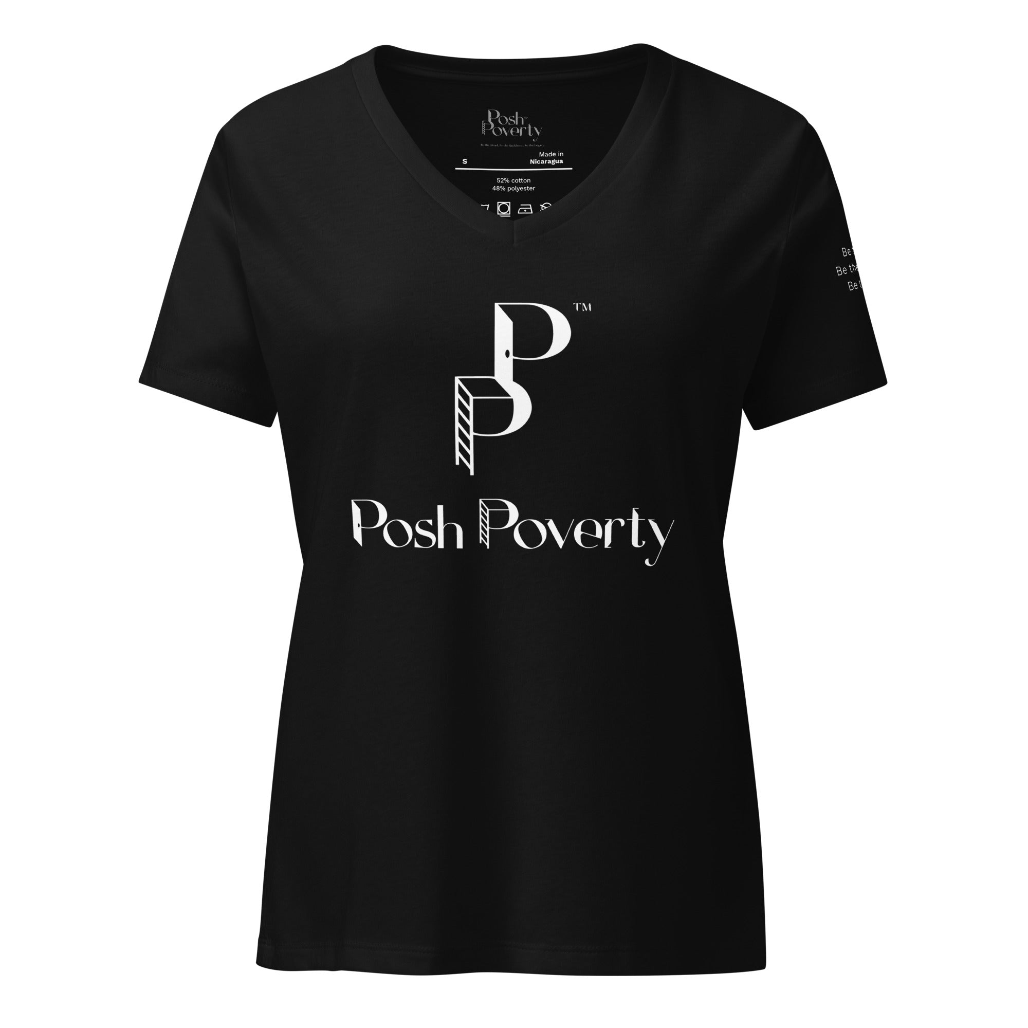 Posh Poverty Women’s Relaxed V-Neck T-Shirt