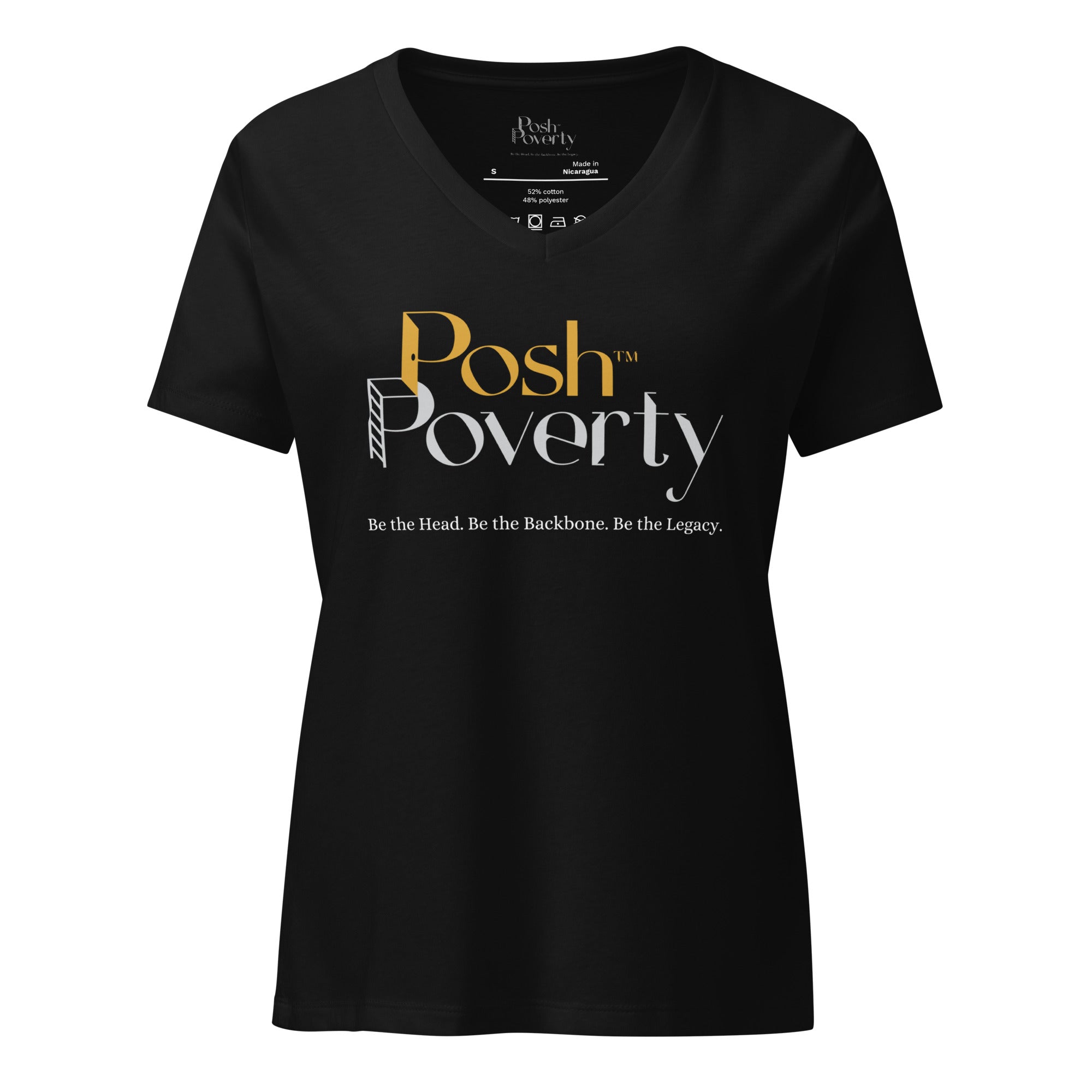 Posh Poverty Women’s Relaxed V-Neck T-Shirt