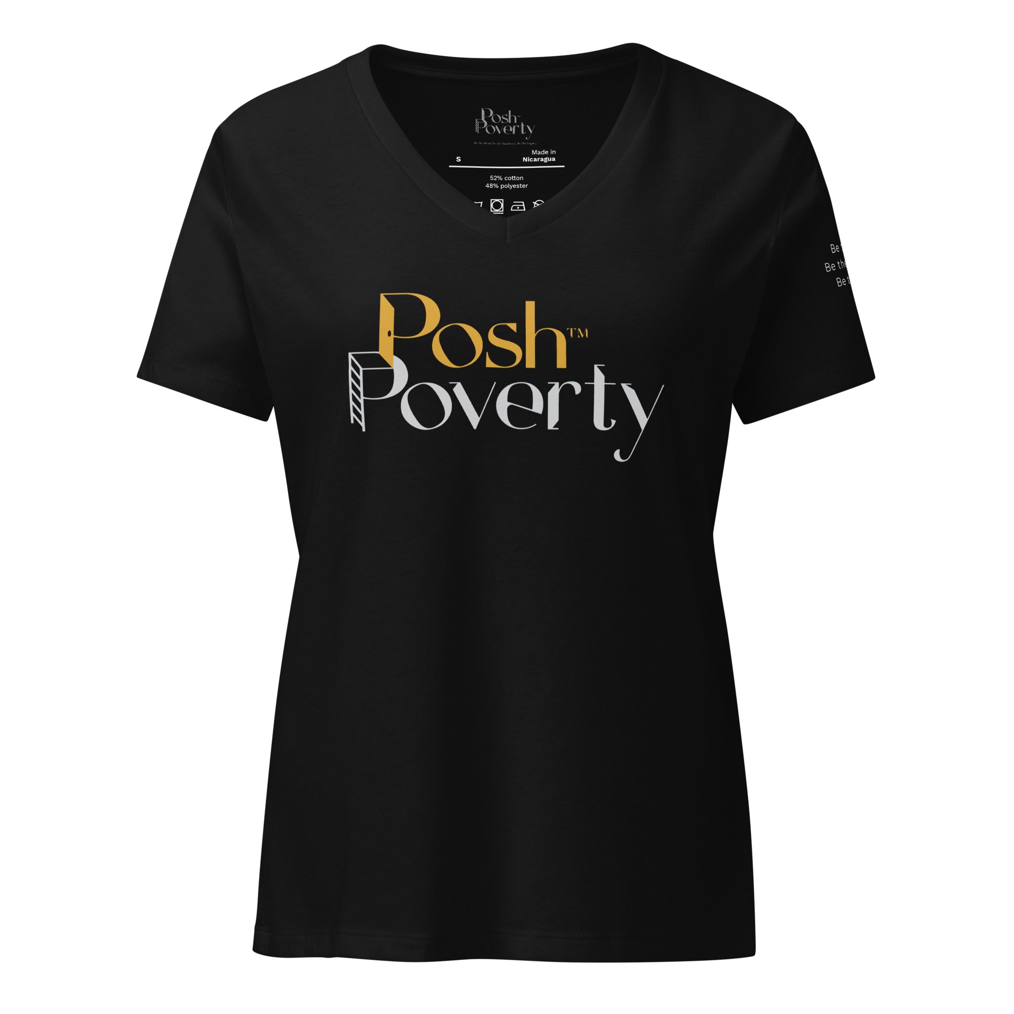 Posh Poverty Women’s Relaxed V-Neck T-Shirt