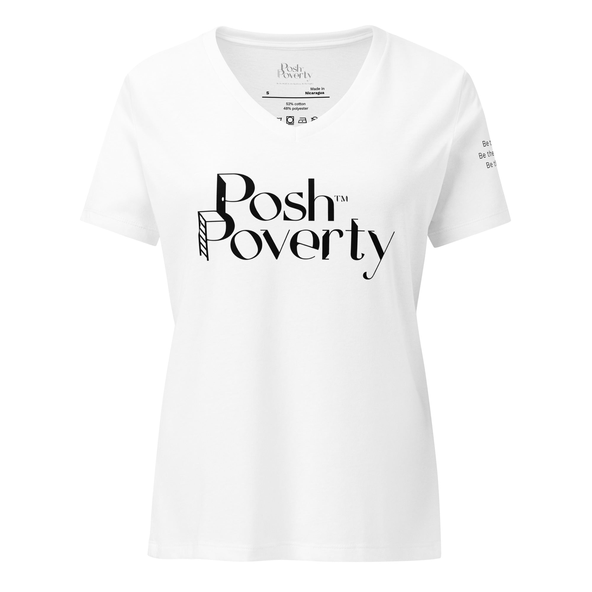 Posh Poverty Women’s Relaxed V-Neck T-Shirt